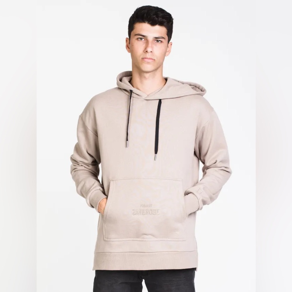 PROJECT ZANEROBE PULLOVER HOODIE- Small - Taupe